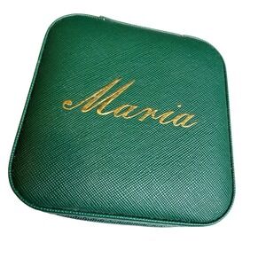 Green Maria Jewelry Travel Case Green Organizer Vacation Travel Gift Jewelry